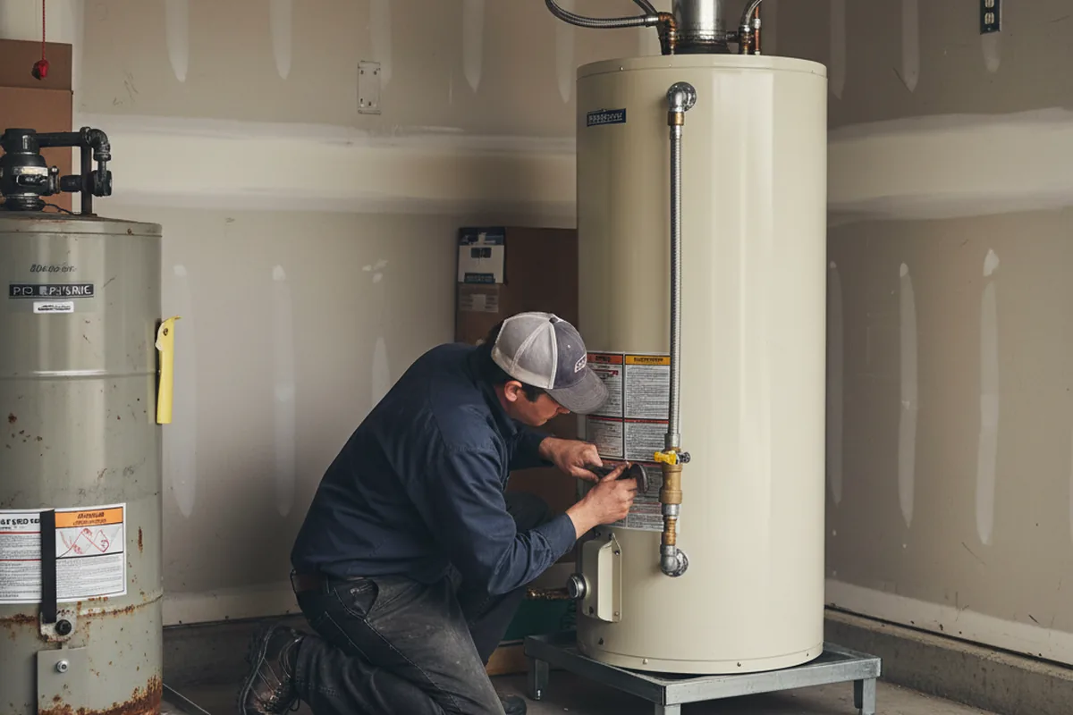 Water heater and shutoff valve replacement in South Bend